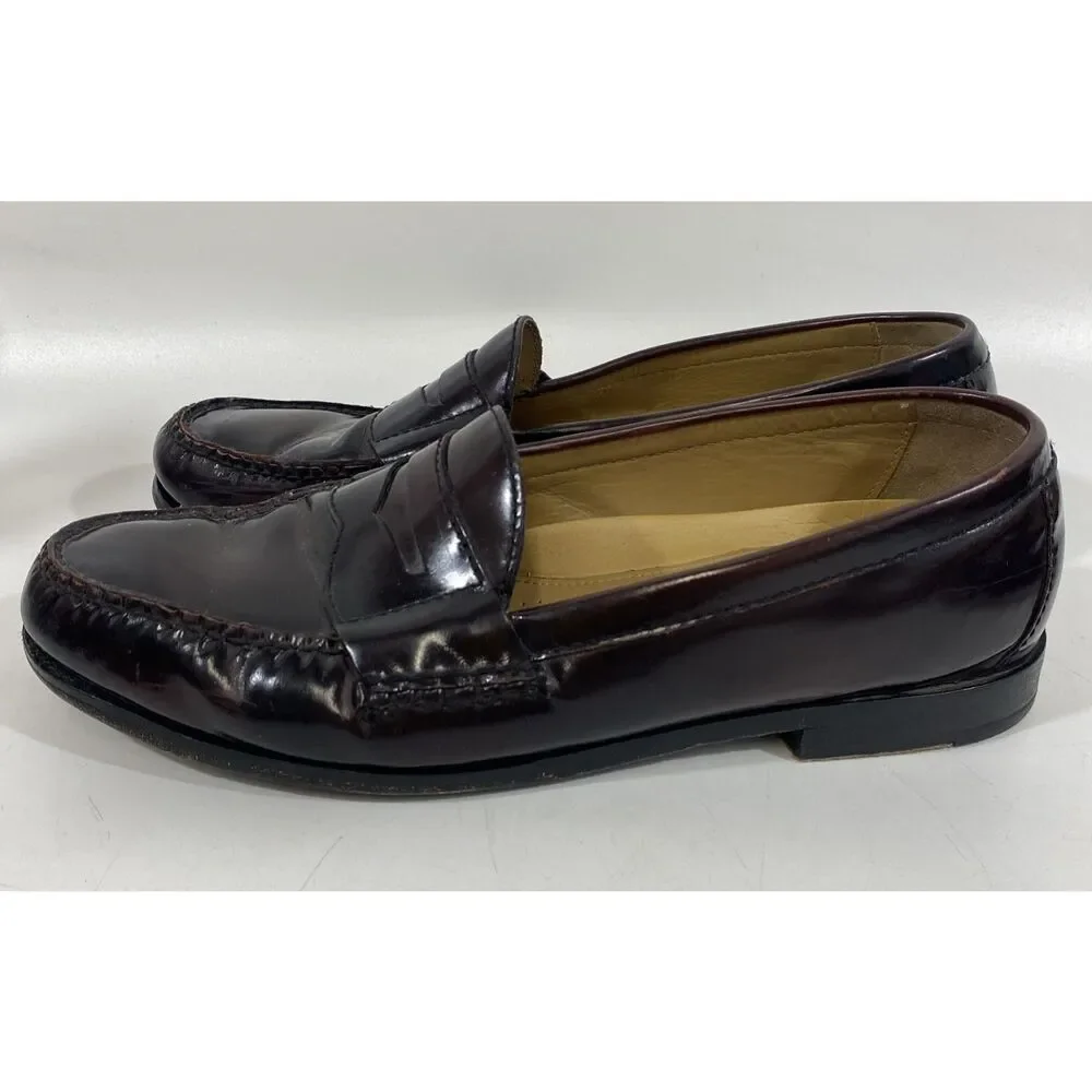 Vintage Cole Haan Pennyloafers Chestnut Brown‎ Leather 90s Preppy 10.5